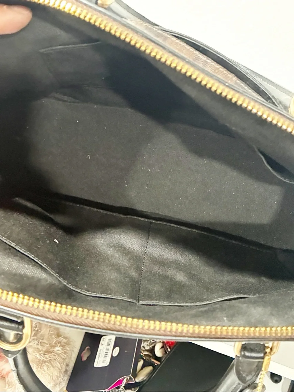 Coach Katy Satchel In Signature Canvas Brown Black Shoulder Bag